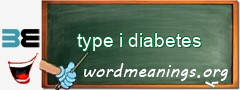 WordMeaning blackboard for type i diabetes